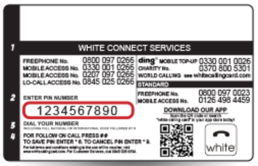 White Calling Card FAQs White Calling Card FAQs